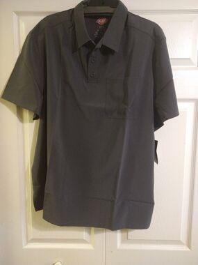 Dickies Men’s Short Sleeve Polo Shirt in Dark Gray